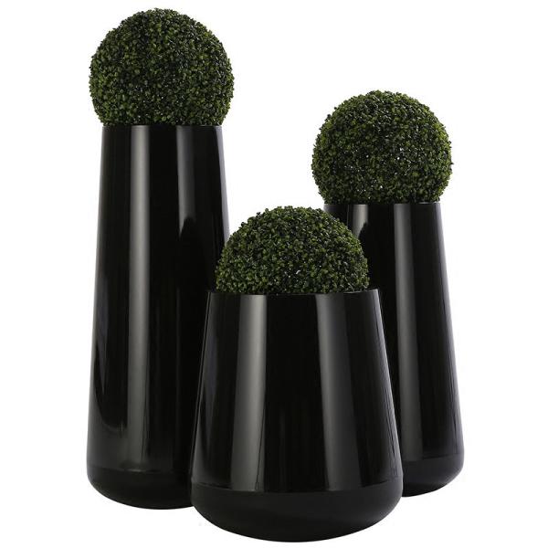 Round Oem 3pcs Large Stainless Steel Planters Shopping Mall Decorate