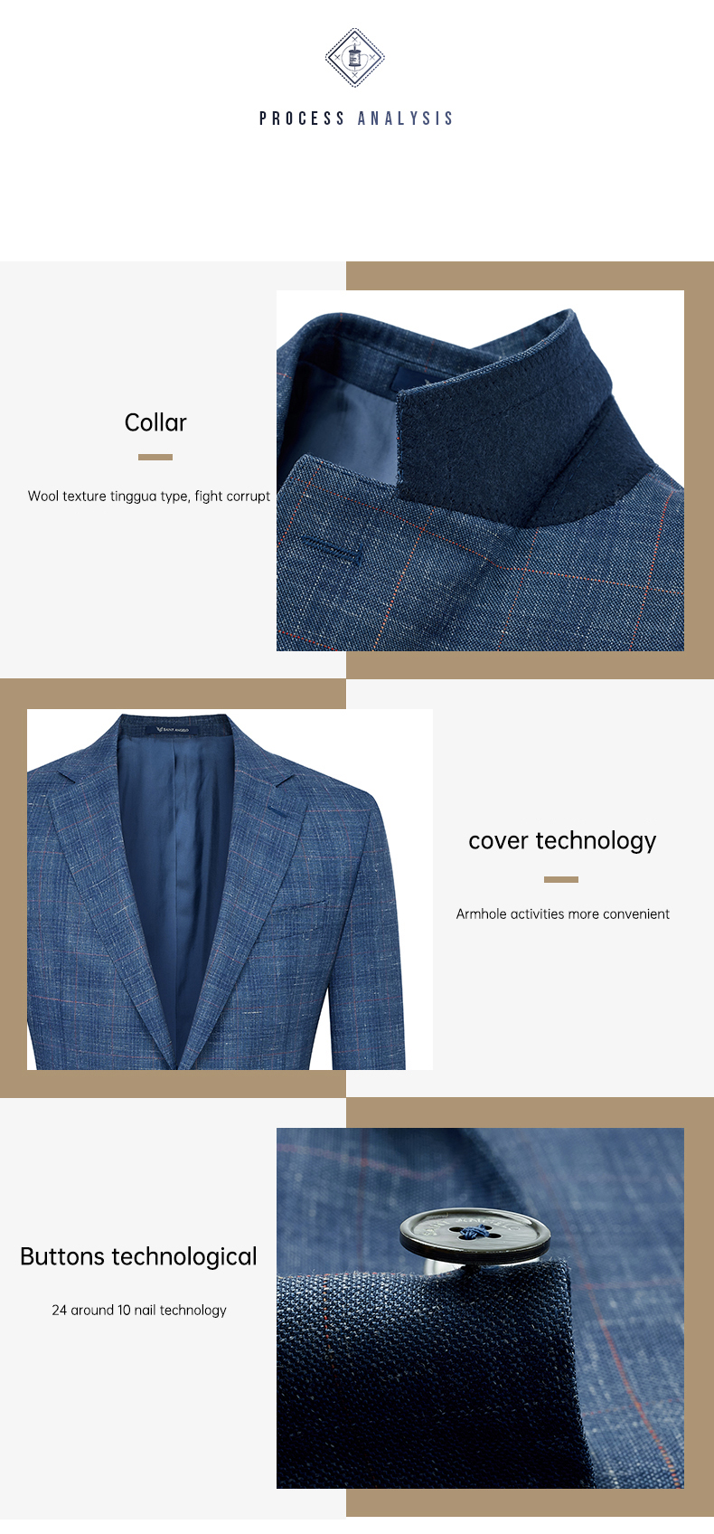 Fashion Slim Casual Coats Handsome Business Jackets 3 piece Suits for Men LCBZ Striped