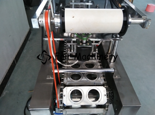 3.6KW SS304 Cup Filling Sealing Machine For 2 Cups Water Cup 1800B/H