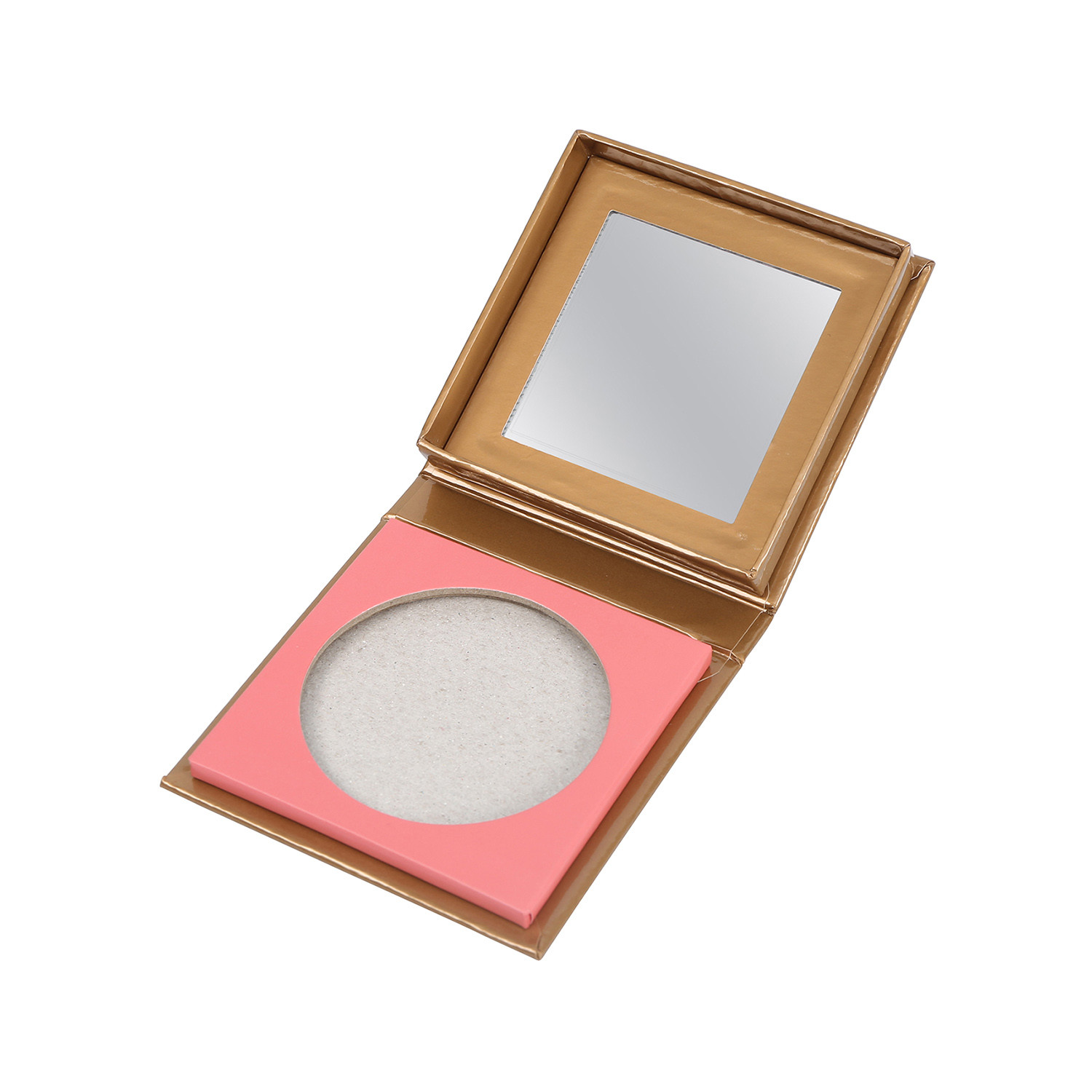 C2S Paper Empty Single Eyeshadow Pan Packaging Palette Magnet Closure With Mirro