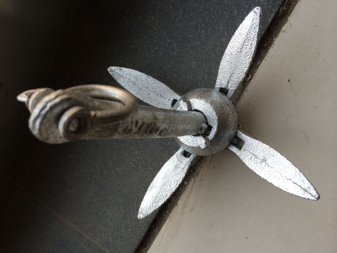 Boat Folding Grapnel Anchor Galvanized Steel Anchor Marine Yacht Isure Marine