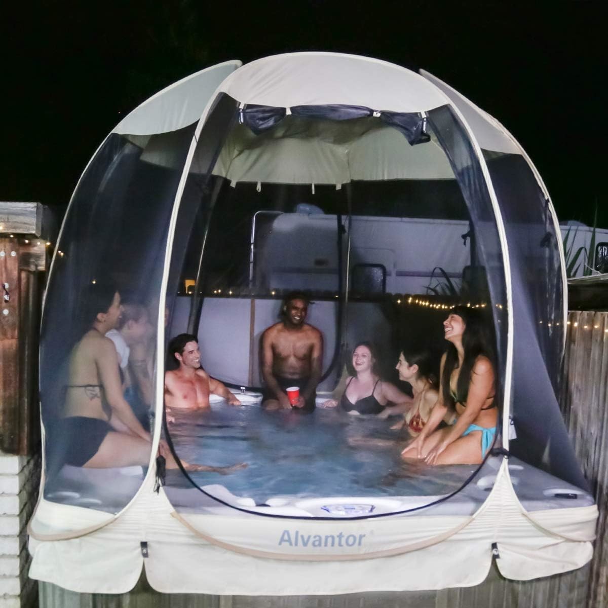 Alvantor Screen House Room Camping Tent Outdoor Canopy Pop Up Sun Shade Hexagon Shelter Mesh Walls Not Waterproof 6'x6'