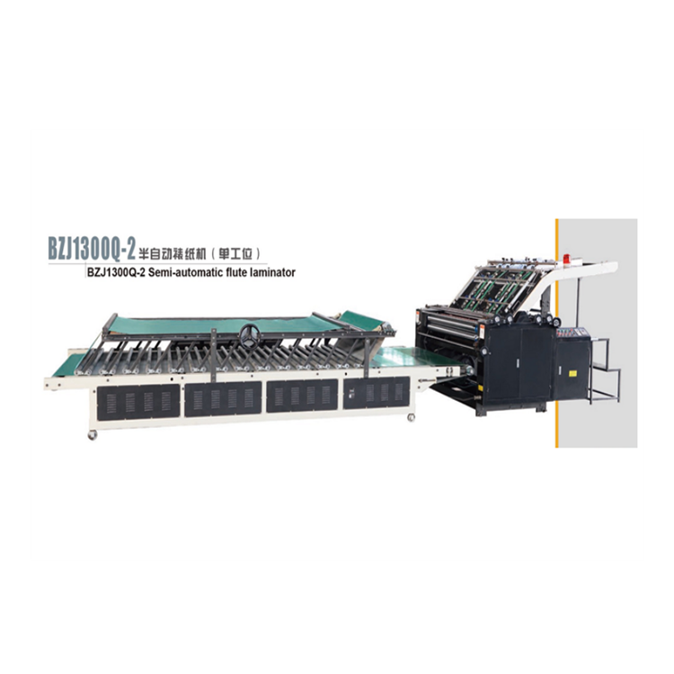 Laminating Material Flute Paperboard Semi-Automatic Glue Machine for High Productivity