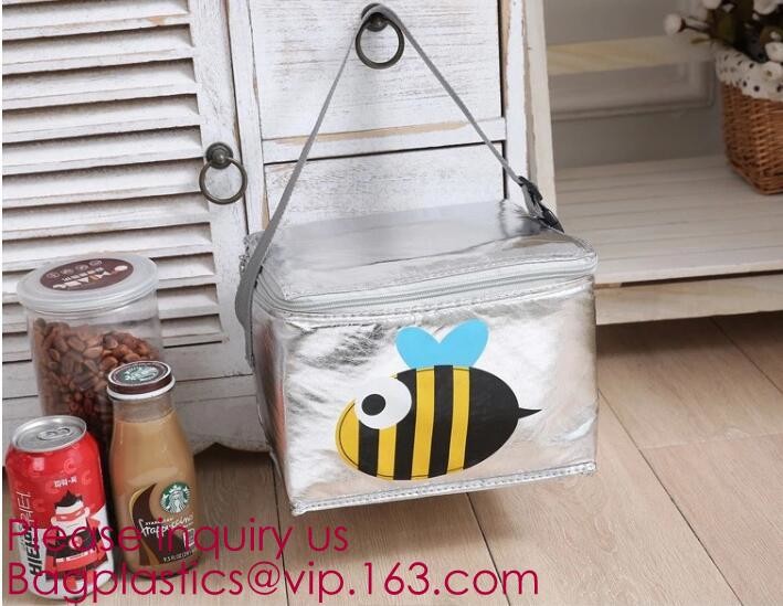 custom bulk waterproof large soft folding food delivery picnic lunch tote grocery cooler bag aluminum foil thermal bags