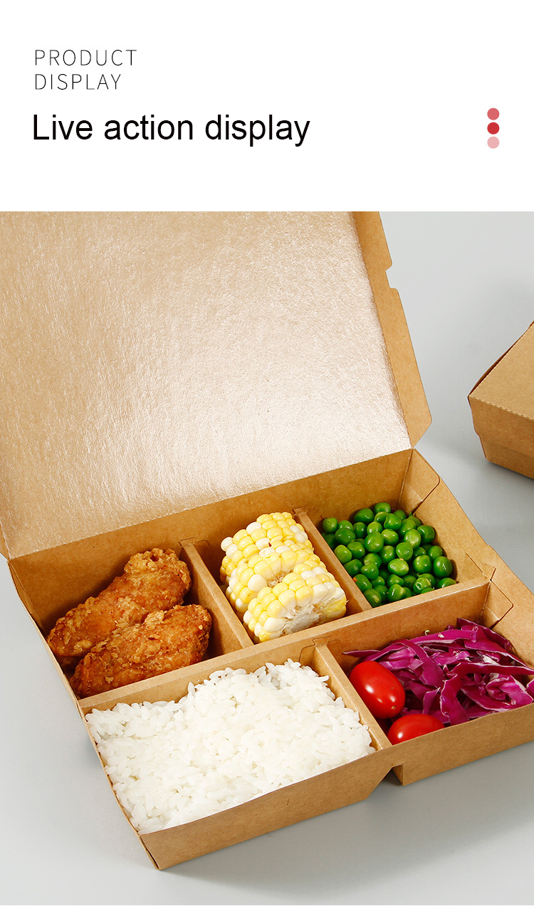 Personalised Snack Wrap Kraft Paper Fast Food Packaging Boxes Disposable 5 S