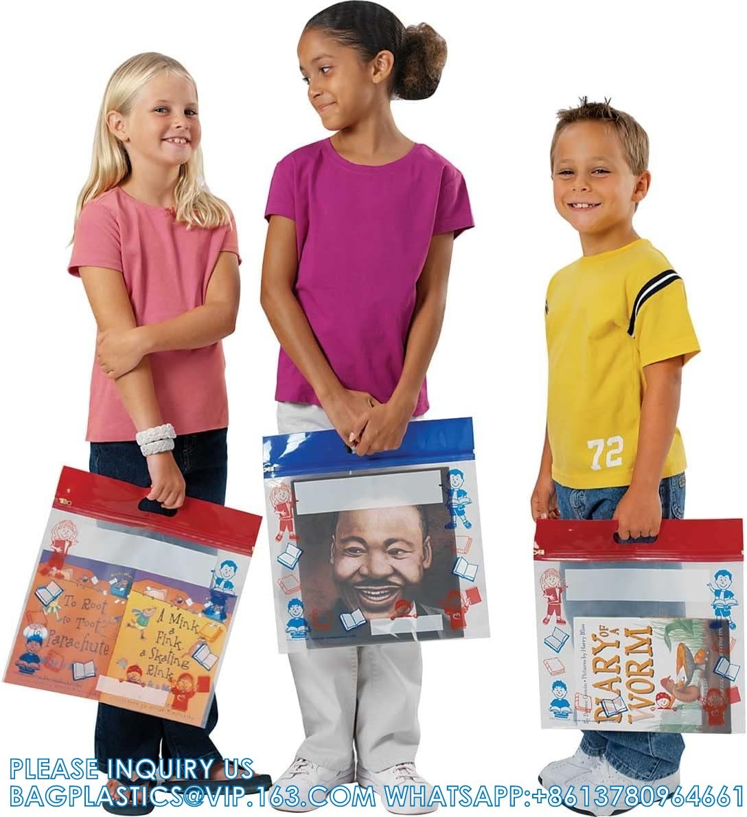 Press And Seal Storage Bags, metal sliderbag, metal zipbags Extra Large Thick Plastic, Classroom Book Bags For Kids