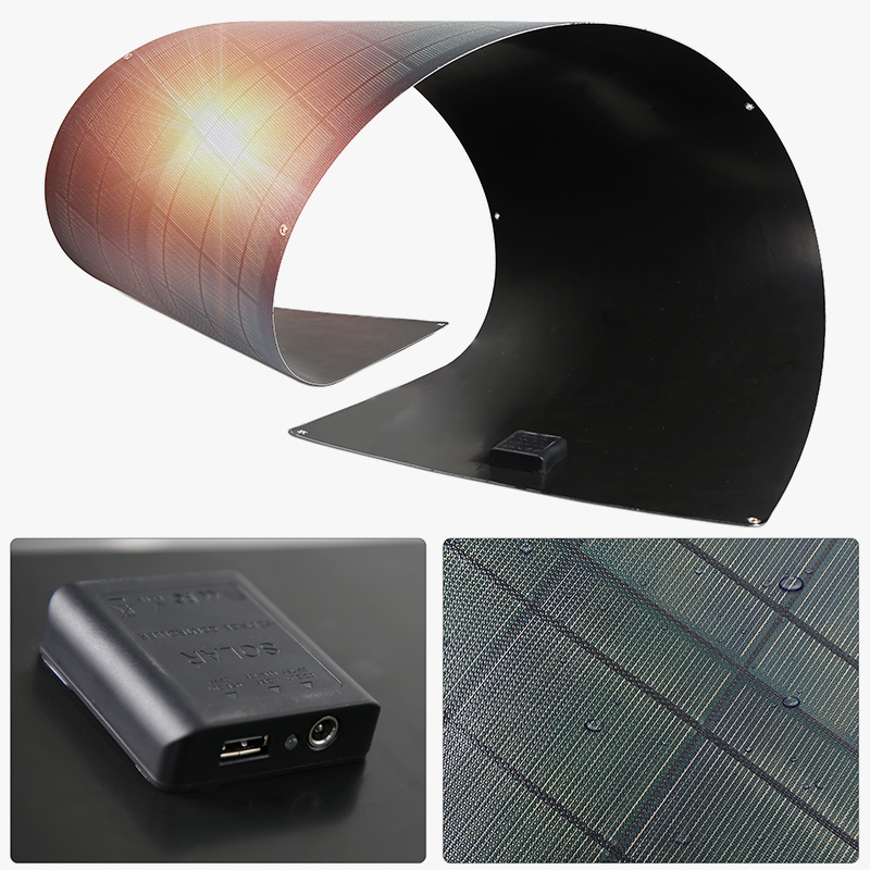40W 80W 160W 500W Thin Film Rollable Solar Panels With Innovative Solar Cells Interconnection Structure