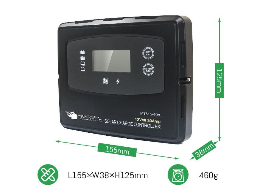 12V 40 Amp PWM Smart Digital Solar Charge Controller For Lead Acid And Lithium Battery