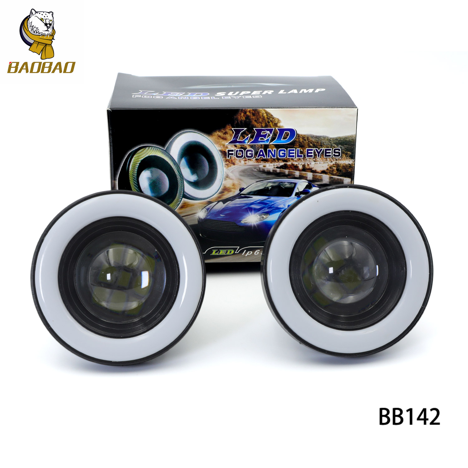 12V 3 Inch White Color Plastic Outdoor Parts Projector Len Fog Light
