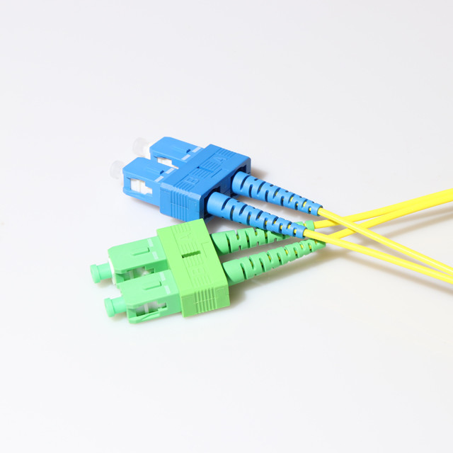 SC / APC Connector Fiber Optic Patch Cable , SM Duplex 3.0mm LSZH Cable