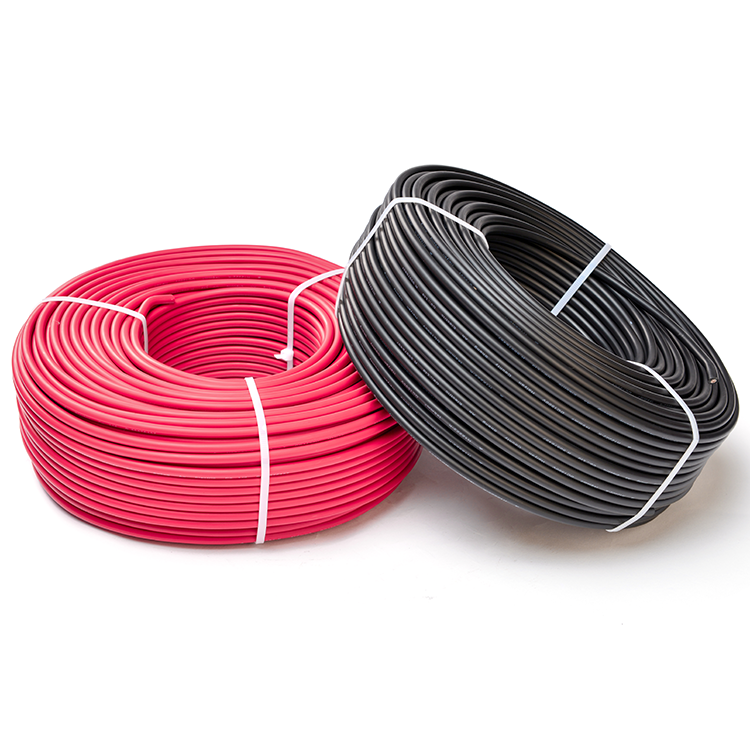 1x4mm2 XLPE Halogen Free Solar DC Power Cable for PV Panels TUV Approved Class 5 Flexible Tinned Copper Length 100M/1roll