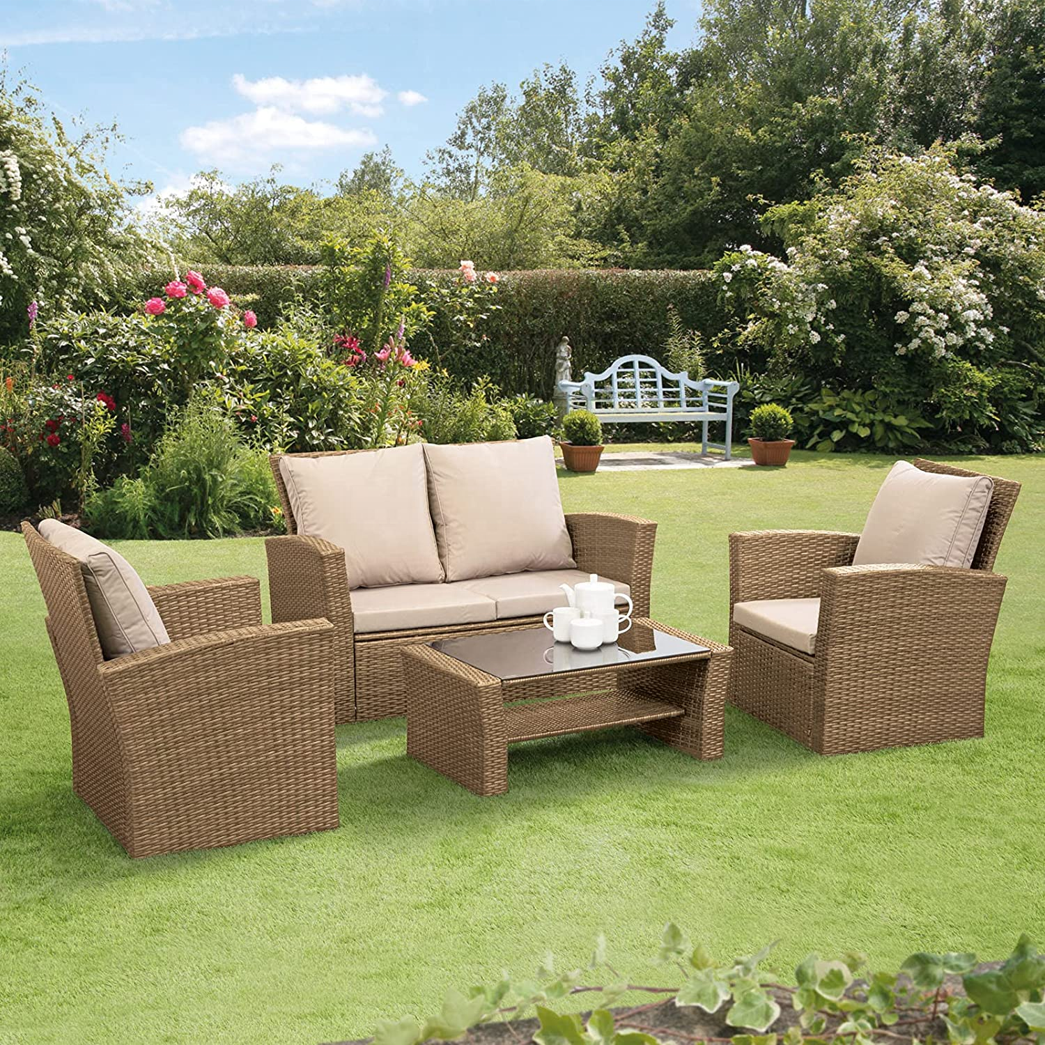 Oem Rattan Weaving Sofa Outdoor Wicker Chairs Combination