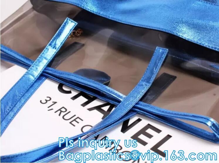 Shinning PVC Metal Chain Girls Fashion Mini Handbags, Fashionable Women PVC tote bags jelly candy handbag, tote shopper