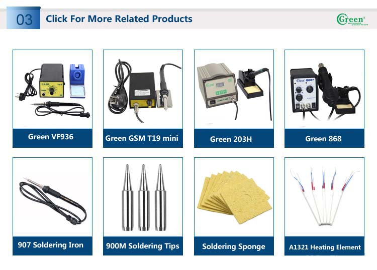 Fast Heat Soldering Desoldering Station 220V/110V AC 150W Green 205H