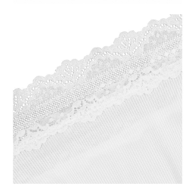 Nylon Womens Underwears White Hi Cut Casual Brief Underpants Bikini Seamless Lace Panties