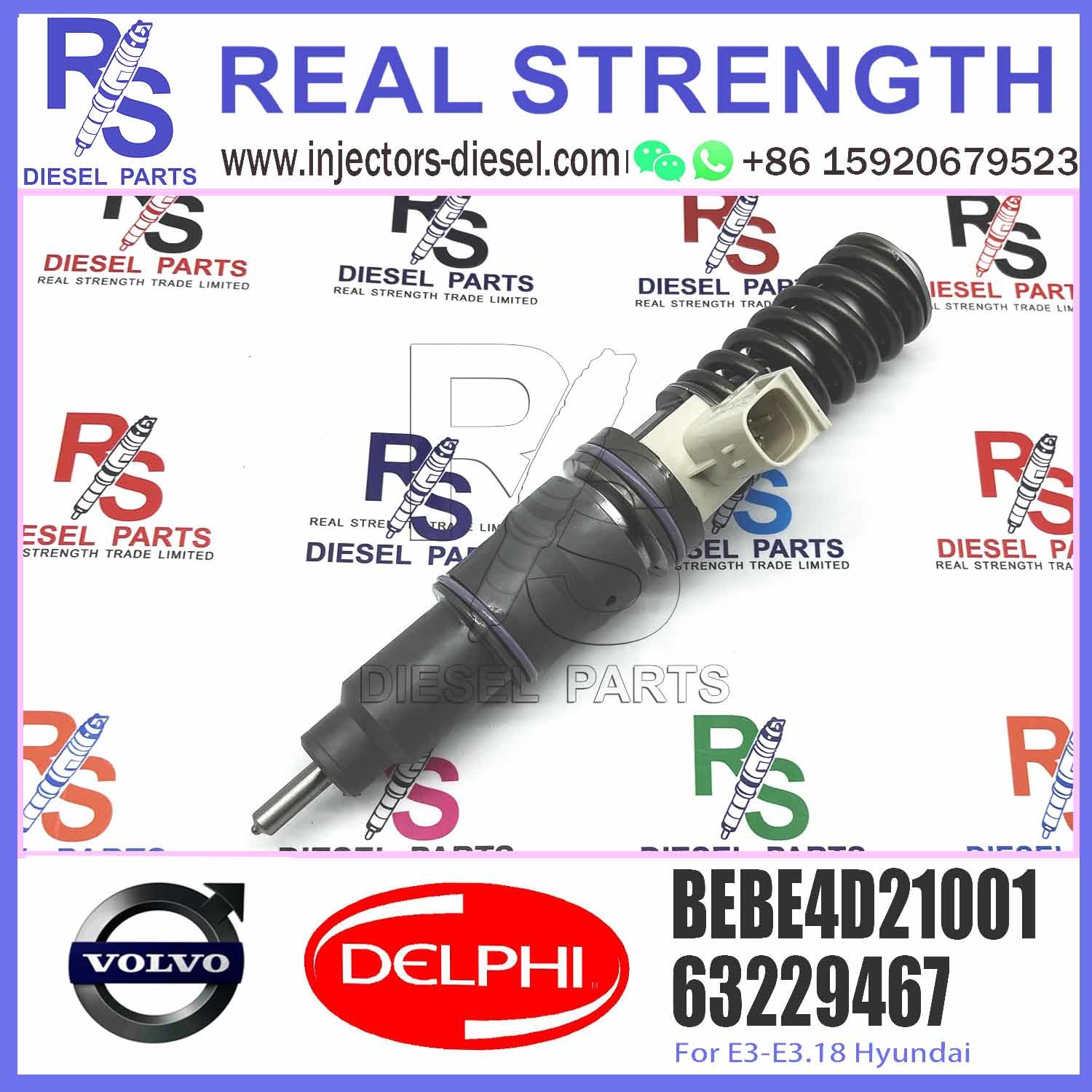 63229467 Diesel Fuel Injector 33800-84830 BEBE4D21001 E3.18 For HYUNDAI H Engine