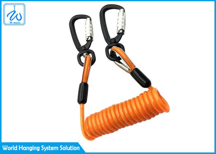 High Tensile Vinyl Coating Galvanized Cable Spring Lanyard Sling For Automobile Door Bolt