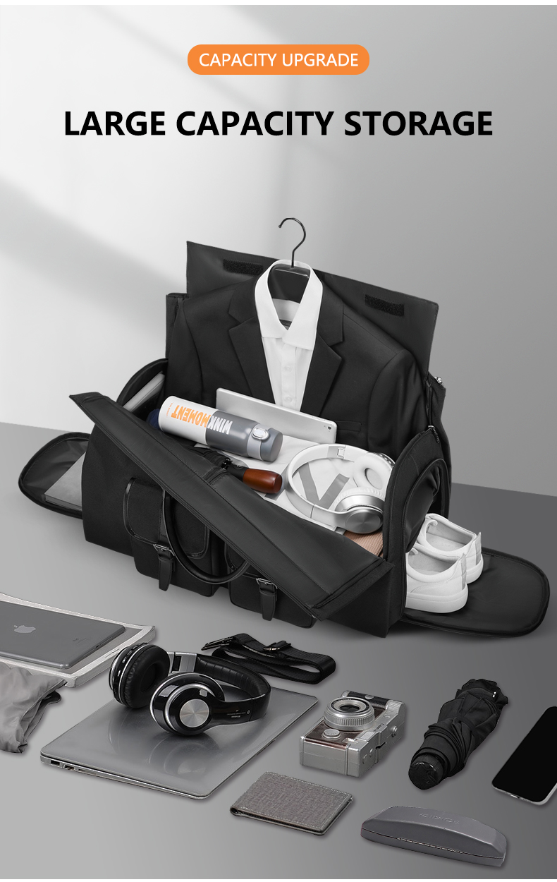Fashionable Men Waterproof Duffle Bag With Shoe Compartment Anti Scratch