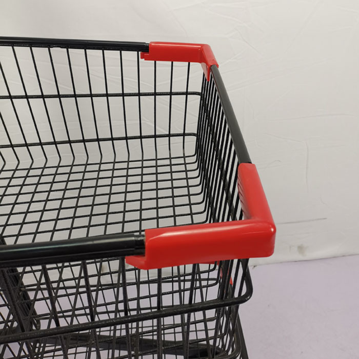 Customizable Portable Grocery Store Cart 60Kgs Loading Capacity Shopping Trolley Cart