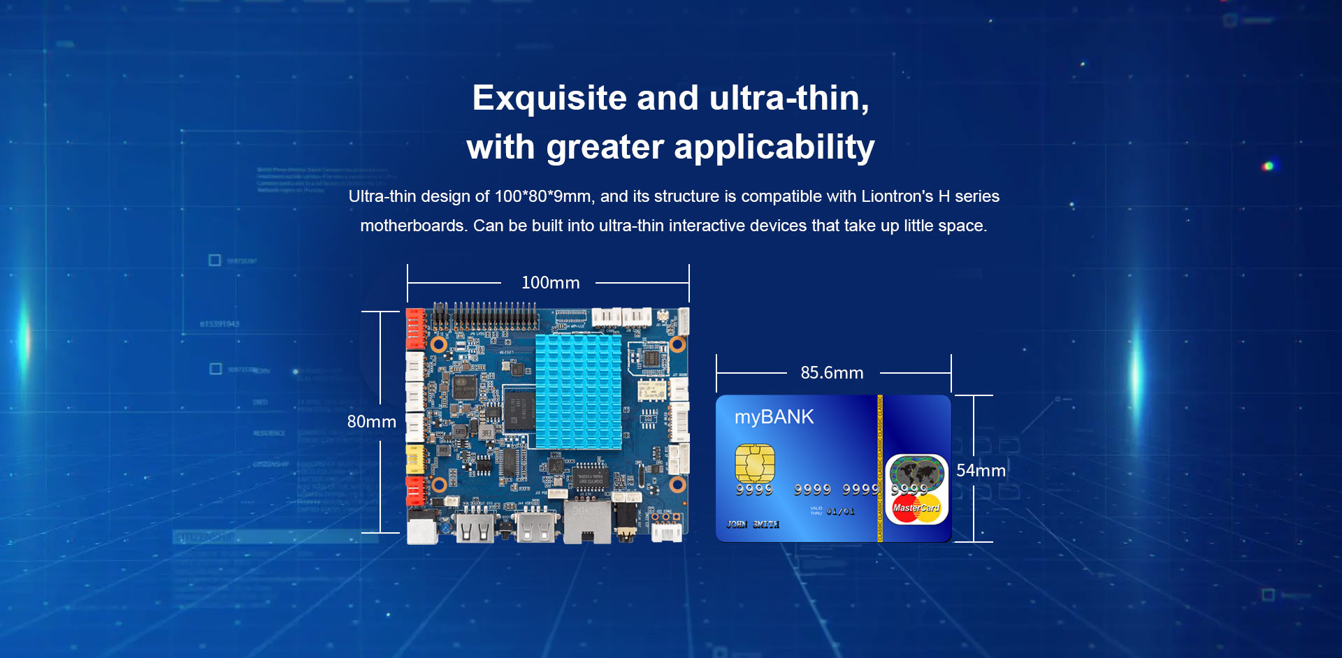 H-A133L Smart HMI Motherboard Up to 5 USB Ports 9~15V wide voltage DC power supply
