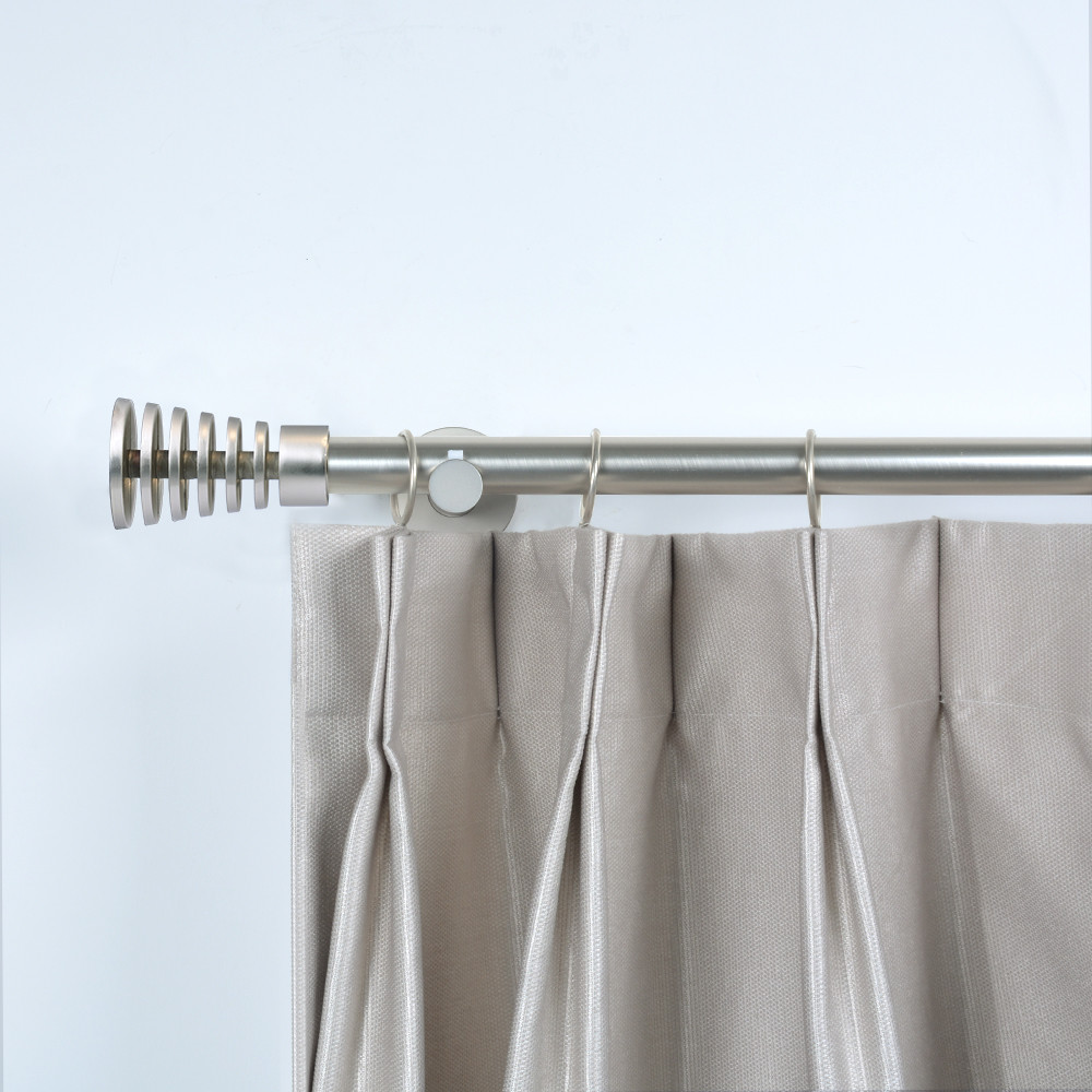 Package Carton Modern style Aluminum Curtain Pipe With Multi head Shape Finials Customizable Curtain rod Finials