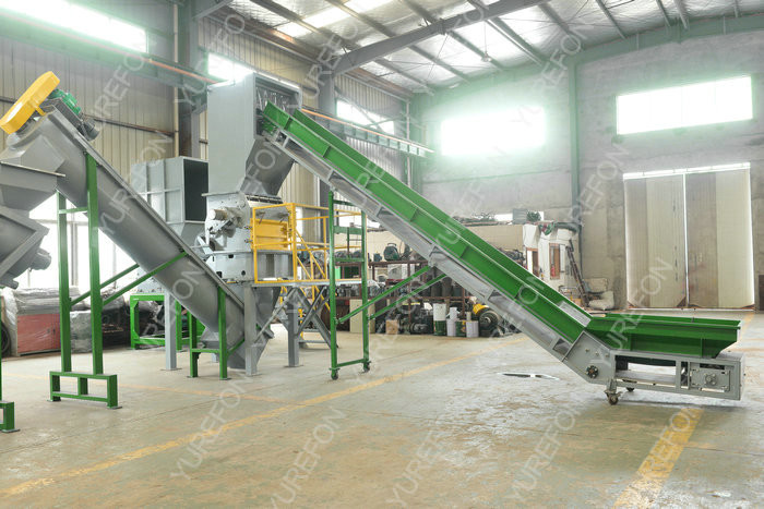 Automatic PP PE Soft Plastic Film Washing Recycling Machine 150 KW Low Consume 