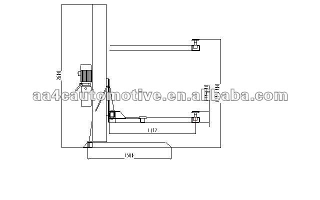 1 post Auto car lift 1.9M lifing height with CE .Single post car lift.