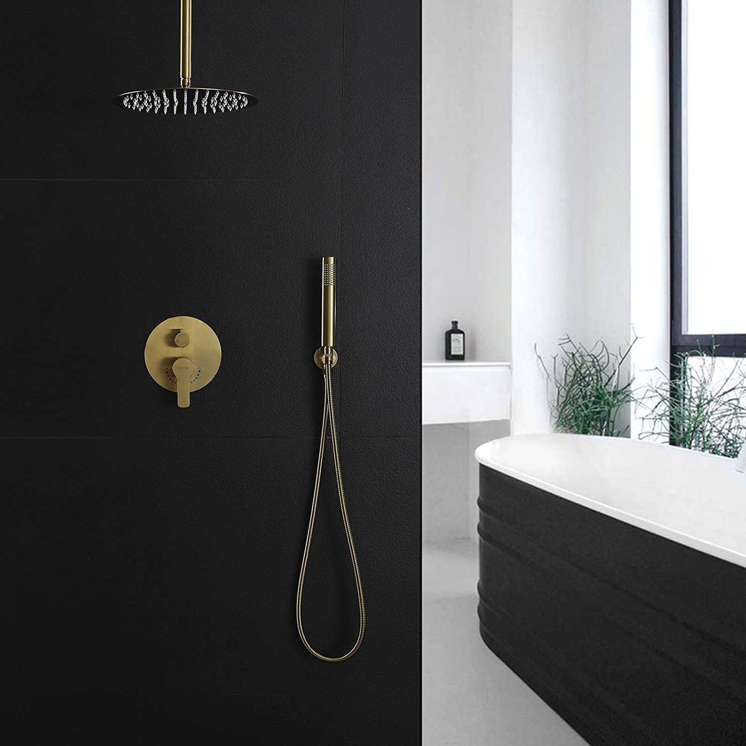 0.4MPA Rain Mixer Family Bathroom Shower Faucet Set With Round Head