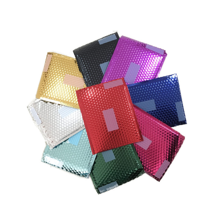 Colorful Metallic Glamour Bubble Mailers , Metallic Shipping Envelopes Tear Resistant