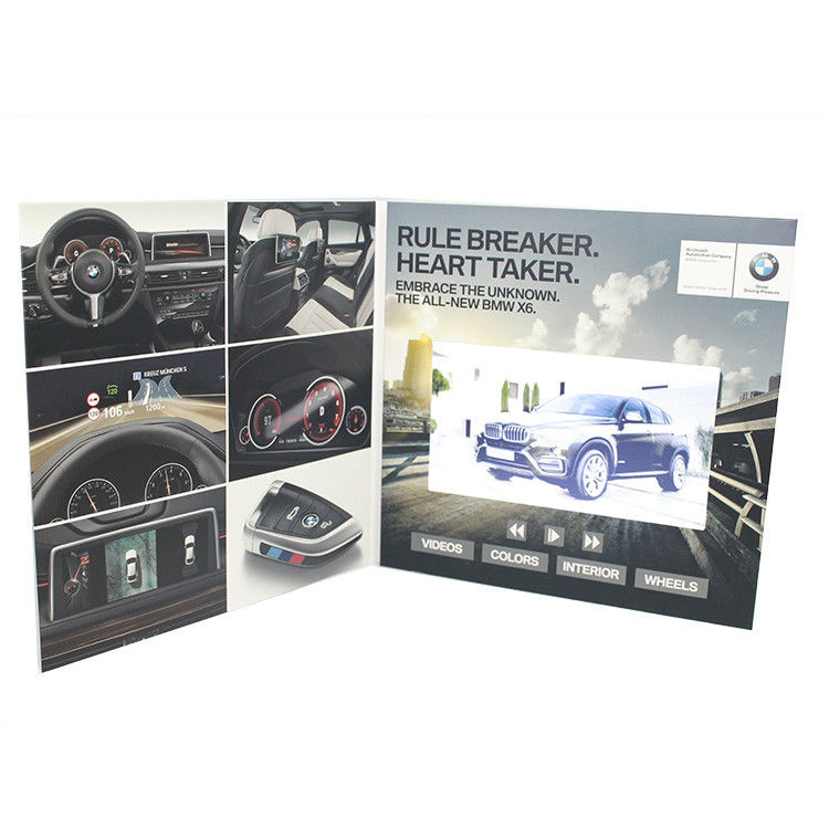VIF 2018 Promotion Gift Video Greeting Book Card Customimed LCD Video Brochure 7 inch 512M For Business