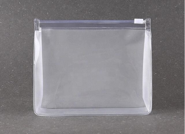 Matte Clear Cosmetic Bags Clothes Storage Zip Lock Reclosable Frost Packing Pouch