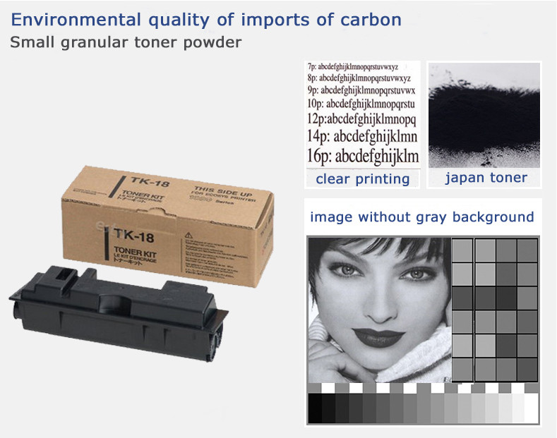 FS1020 FS1118 Kyocera Toner Cartridges TK18 Capacity Appro 7200 pages