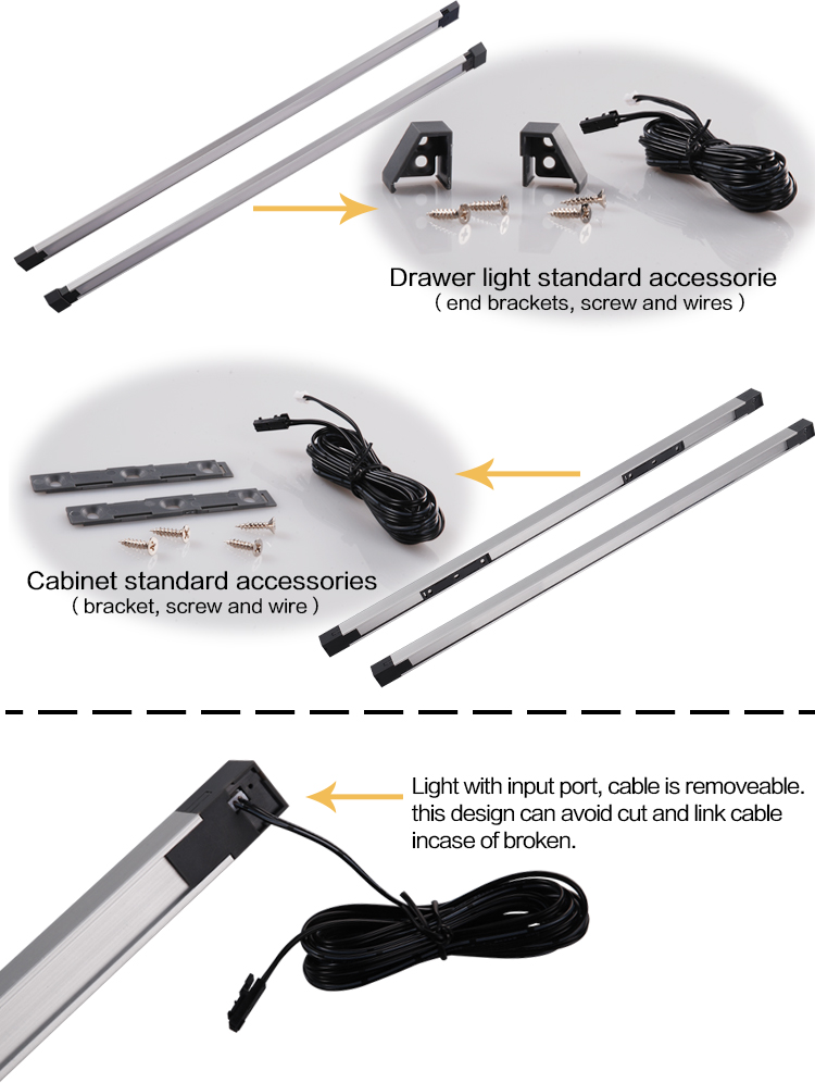 Artcilux IR Sensor Kitchen Cabinet Lights for Drawer/Shelf/Decoration Model No. A2534