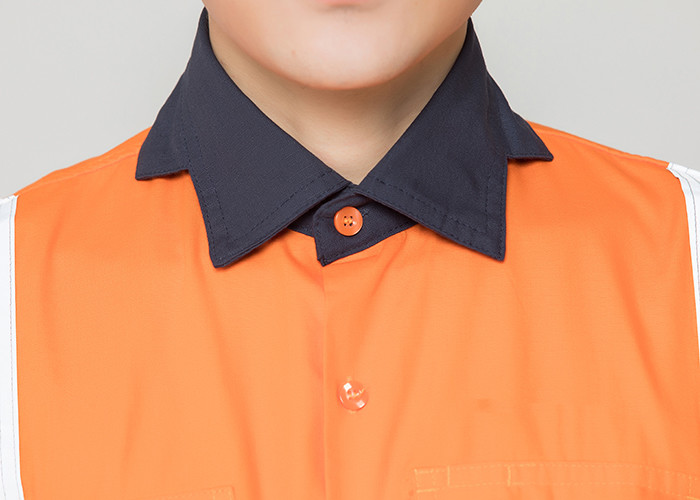 Double Stitching Safety Work Clothes High Visable Orange Jacket Bib Pants Suit