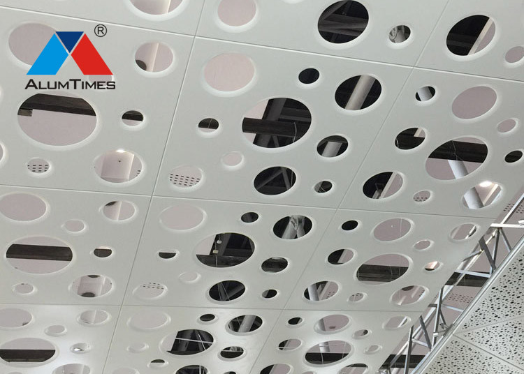 600x600 Clip In Aluminium Perforated Ceiling Fireproof Dustproof