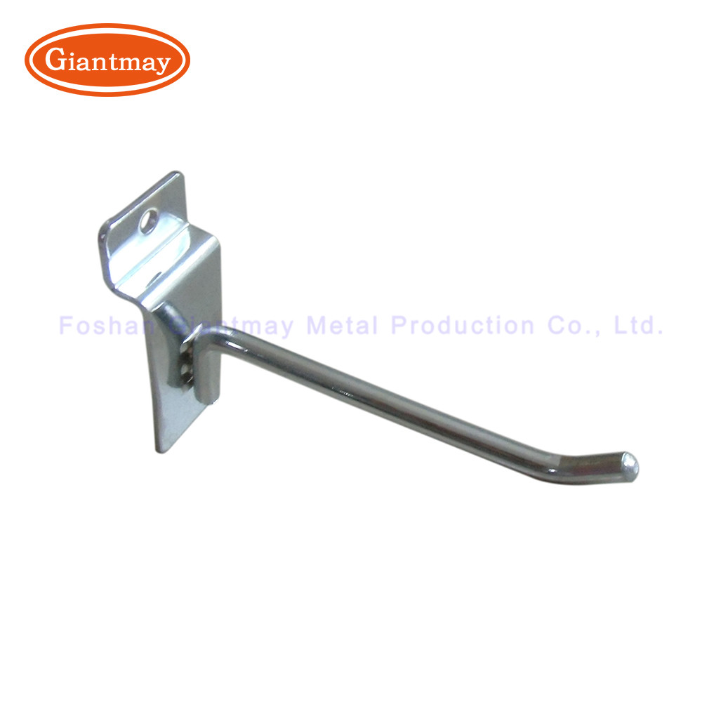 Metal Chrome Single Slatwall Display Shop Store Slat Wall Hook