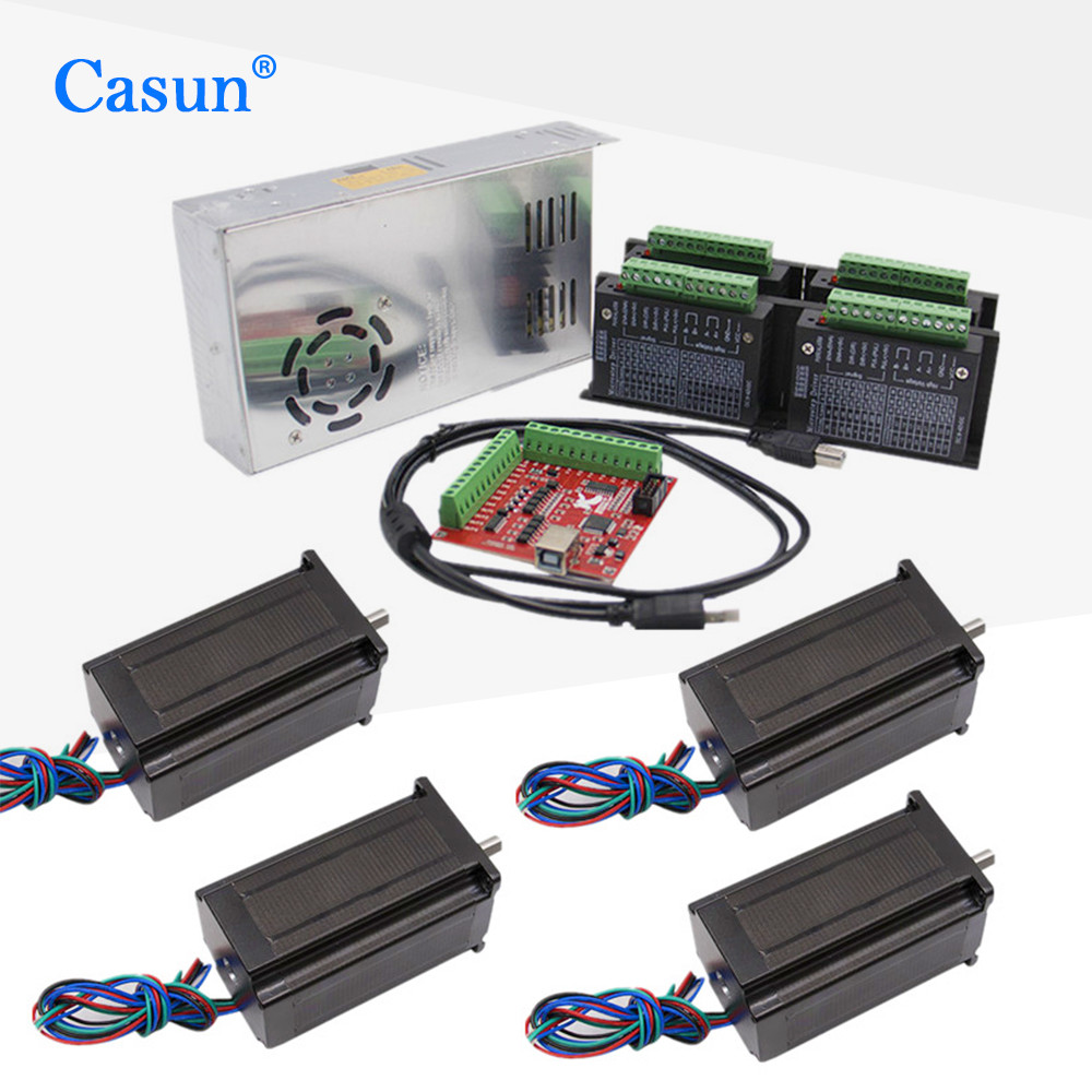 Nema 34 86x86mm CNC Kit 4 Axis Open Loop Stepper Motor 12N.M For CNC Machine