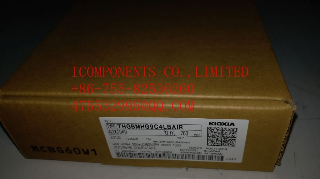 THGAF8G9T43BAIR KIOXIA NAND Flash Serial 64GB 2.7 to 3.6V 1166MB/s 153-Ball WFBGA (Alt: THGAF8G9T43BAIR)