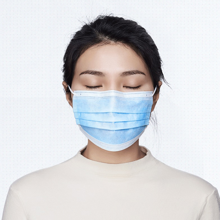 Daily Use Protective 3 Ply Non Woven Face Masks Class I Blue Green Pink