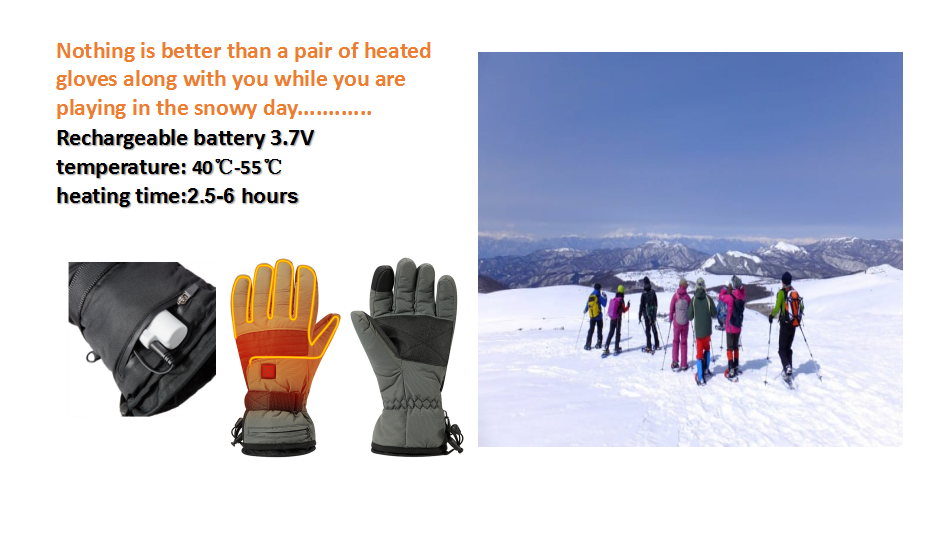 Electric Rechargeable Heated Gloves Battery Heated Inner Gloves Battery