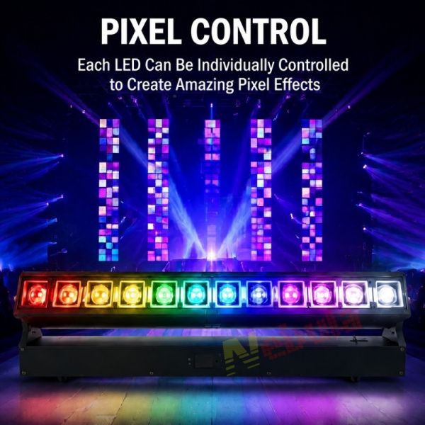 LED Moving Bar 12x40W RGBW 4in1 Stage Lighting DMX Wash Beam Effect Light Bar