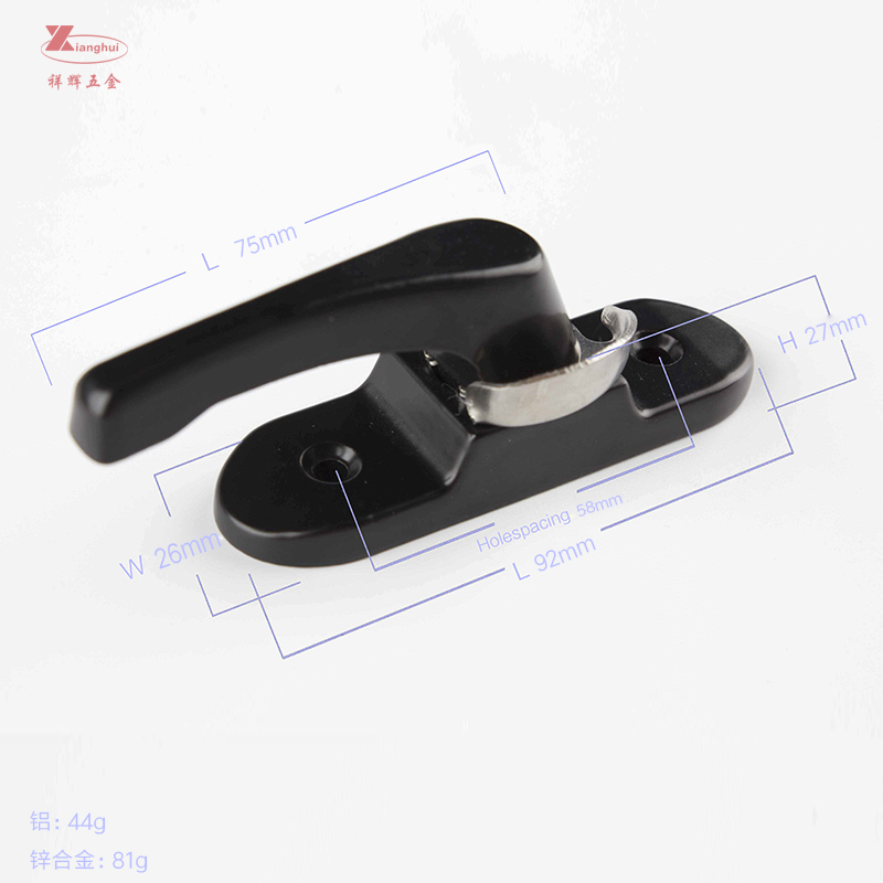 Secure Upvc Sliding Window Crescent Safety Lock with Aluminum Alloy Material in White