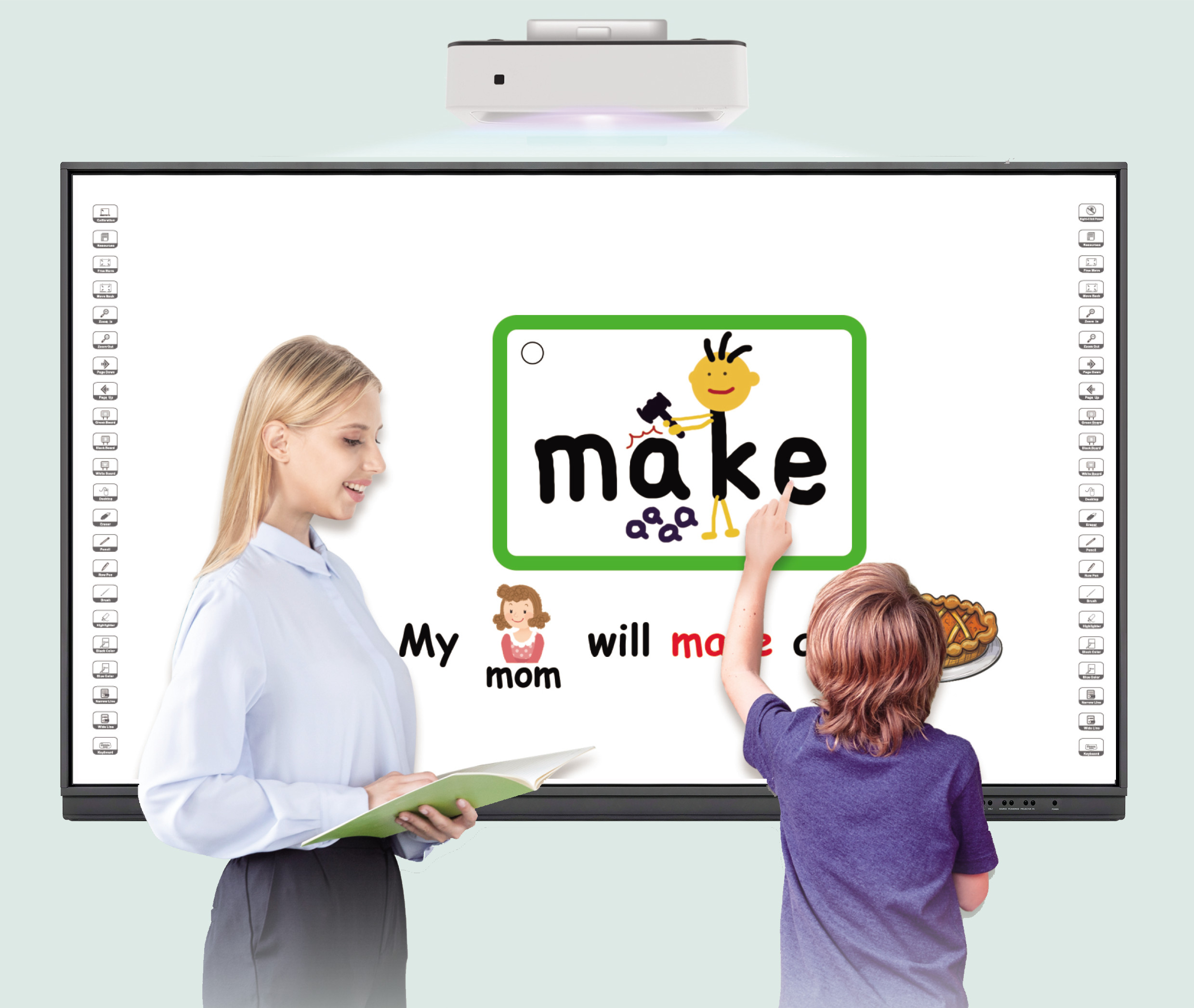 iBoard Interactive Whiteboard 92'' Multi Touch Smart Board For Teaching