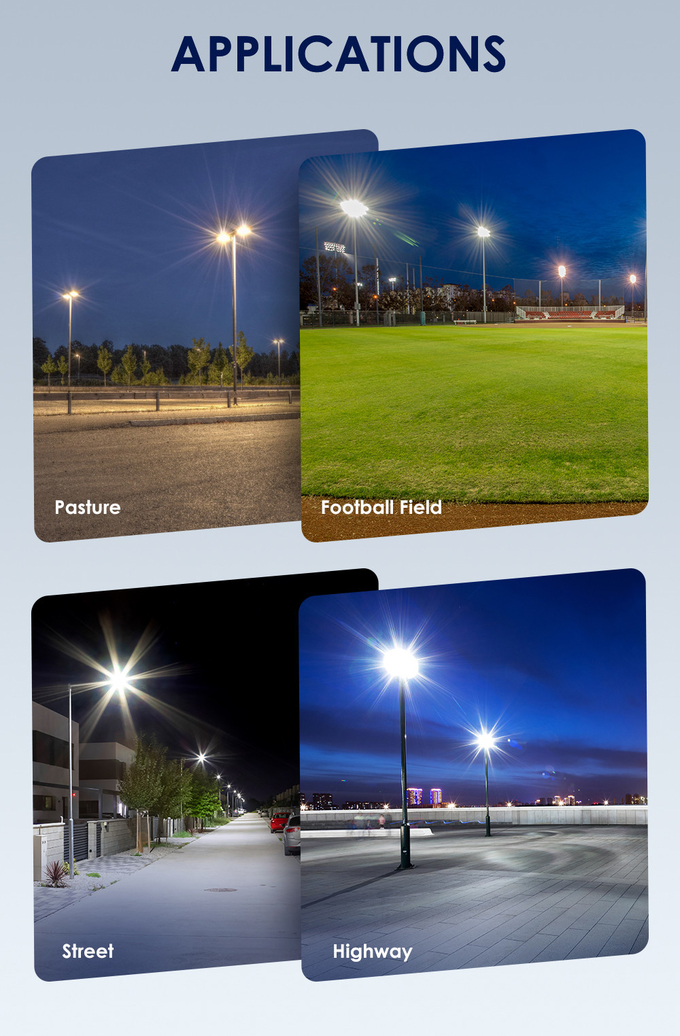 Bronze IP65 LED Parking Lot Lighting 3500K 4000K 5000K Selectable