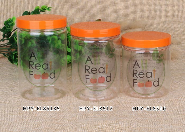 Empty Plastic Bottles Clear Plastic Jars 100g - 2000g Non - Toxic