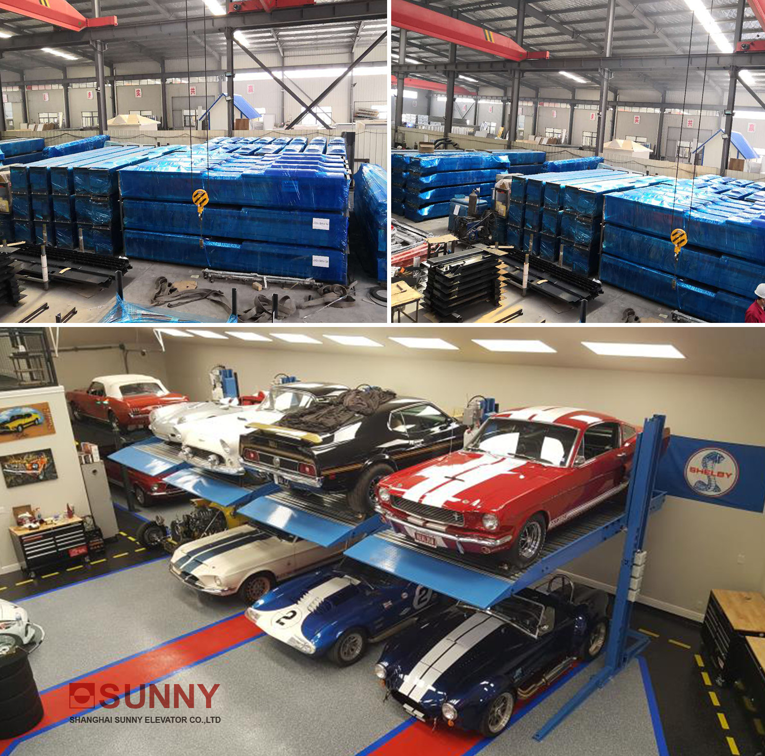 60fpm 2955Kg Vehicle Auto Parking Lift Stainless Steel Cab Walls