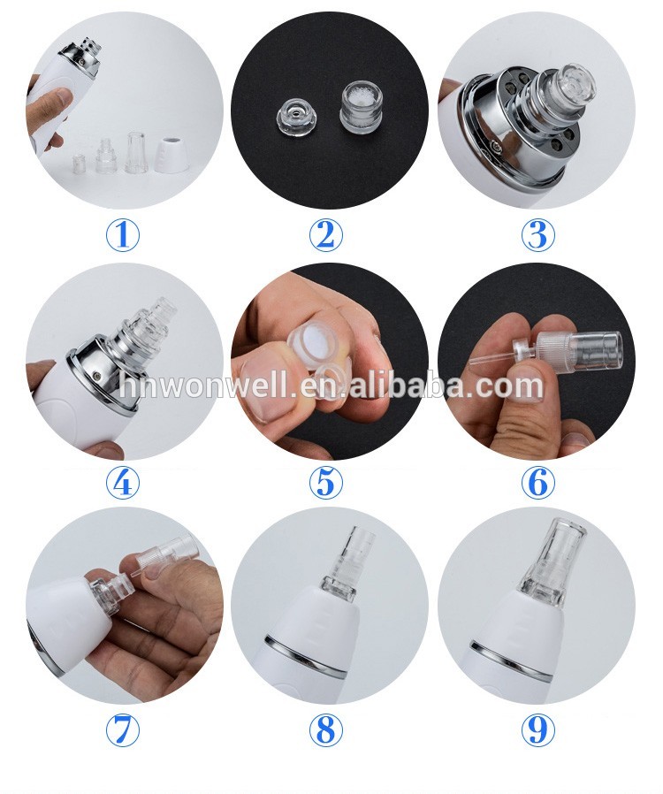 Diamond microdermabrasion machine for removal the aging keratin