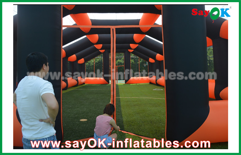Inflatable House Tent 20m Orange And Black Oxford Cloth Inflatable Air Tent House For Outdoor Event