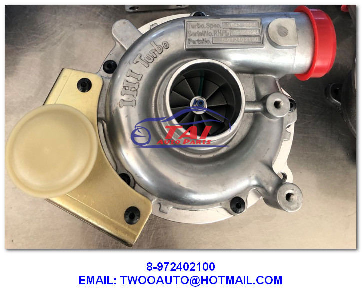 4JA1 Japanese Engine Parts D-MAX 2.5 8-972402100 IHI Turbocharger For Isuzu