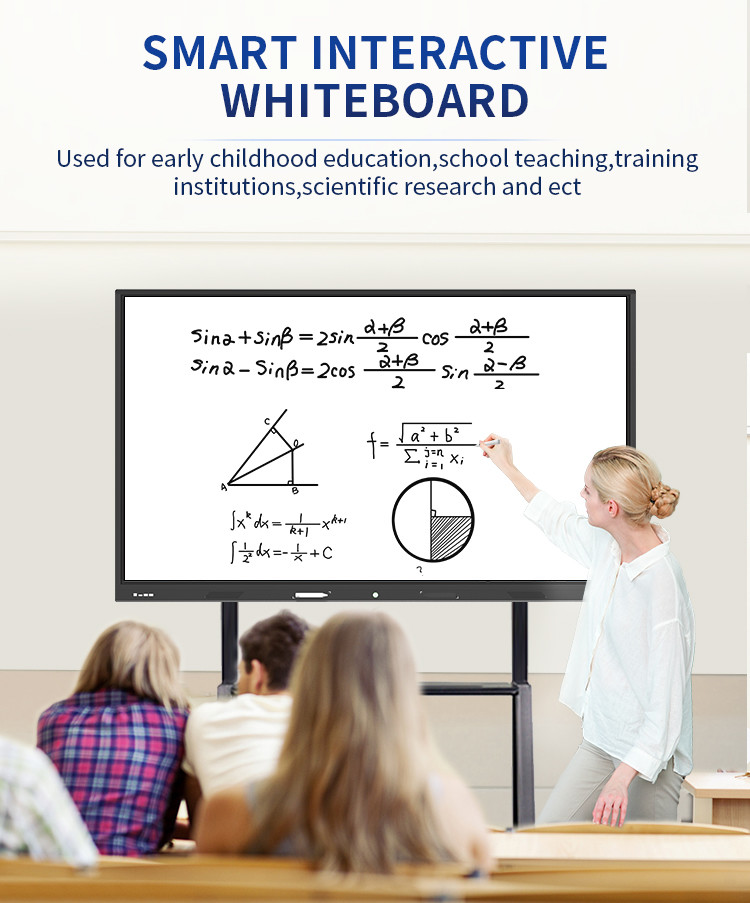 Interactive 5ms Touch Screen Interactive Whiteboard 3840*2160 Resolution